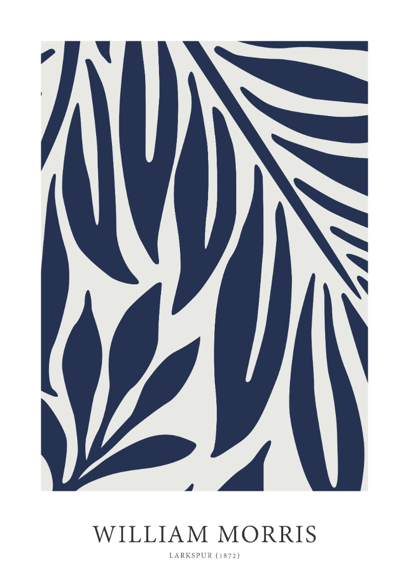 Картина "William Morris Larkspur" репродукция 